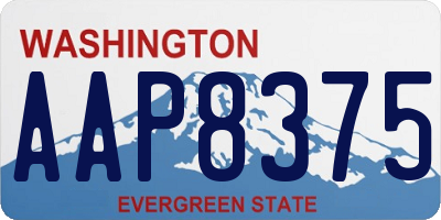 WA license plate AAP8375