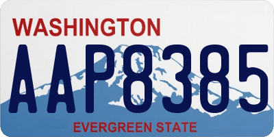 WA license plate AAP8385