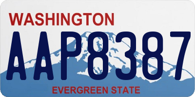 WA license plate AAP8387