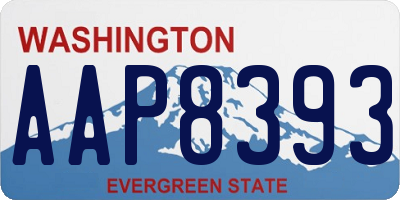WA license plate AAP8393