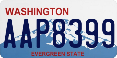 WA license plate AAP8399