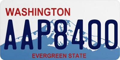 WA license plate AAP8400