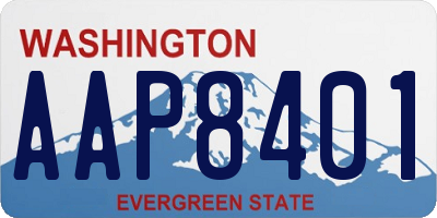 WA license plate AAP8401