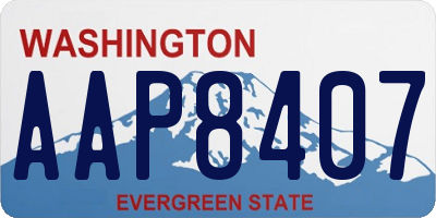 WA license plate AAP8407