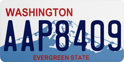 WA license plate AAP8409