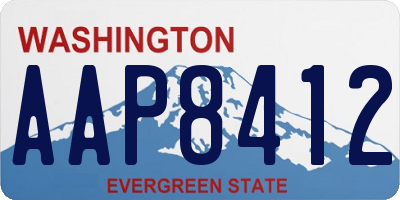 WA license plate AAP8412