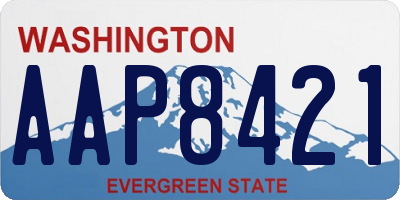 WA license plate AAP8421