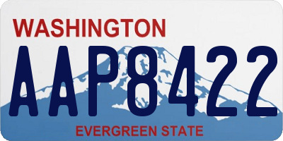 WA license plate AAP8422
