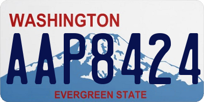 WA license plate AAP8424