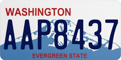 WA license plate AAP8437