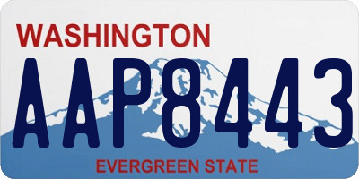 WA license plate AAP8443