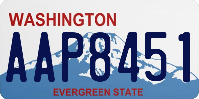 WA license plate AAP8451
