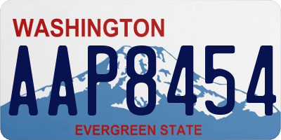 WA license plate AAP8454