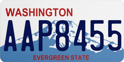 WA license plate AAP8455