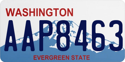 WA license plate AAP8463