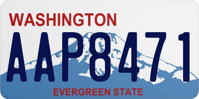 WA license plate AAP8471