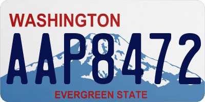 WA license plate AAP8472