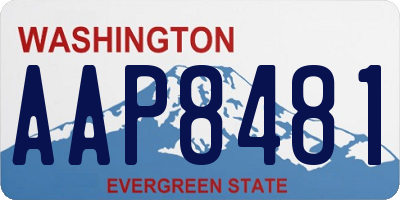 WA license plate AAP8481