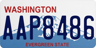 WA license plate AAP8486