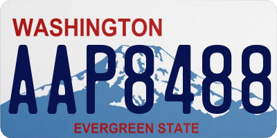 WA license plate AAP8488