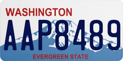 WA license plate AAP8489
