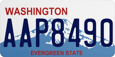 WA license plate AAP8490
