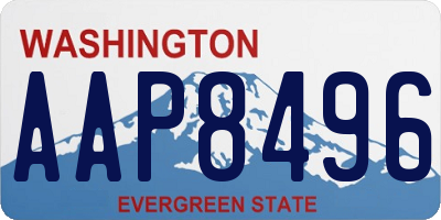 WA license plate AAP8496