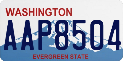 WA license plate AAP8504