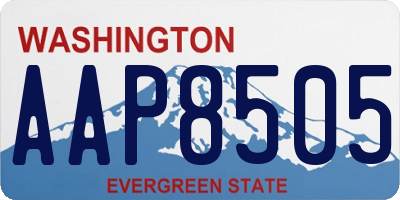 WA license plate AAP8505