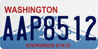 WA license plate AAP8512