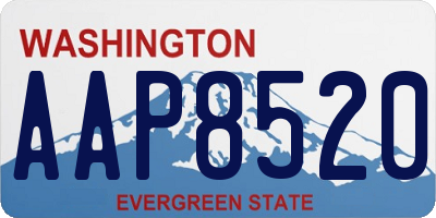 WA license plate AAP8520