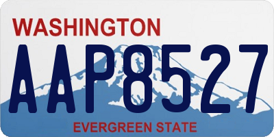 WA license plate AAP8527