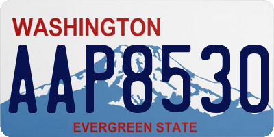 WA license plate AAP8530