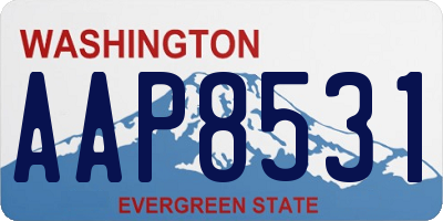WA license plate AAP8531