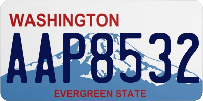 WA license plate AAP8532