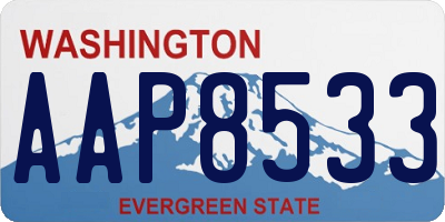 WA license plate AAP8533