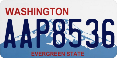 WA license plate AAP8536