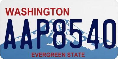 WA license plate AAP8540