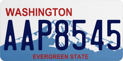 WA license plate AAP8545