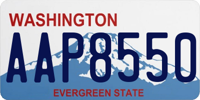 WA license plate AAP8550