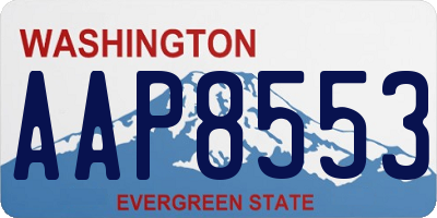 WA license plate AAP8553