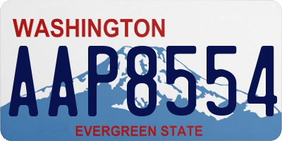WA license plate AAP8554