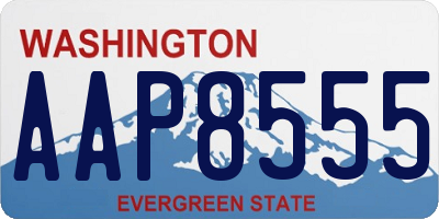 WA license plate AAP8555
