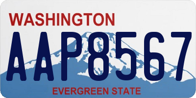 WA license plate AAP8567