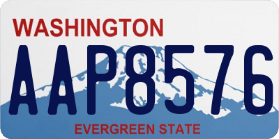 WA license plate AAP8576