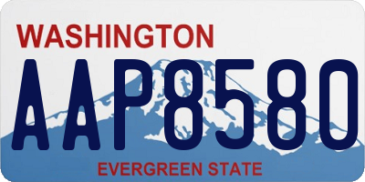 WA license plate AAP8580
