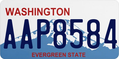 WA license plate AAP8584