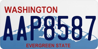 WA license plate AAP8587