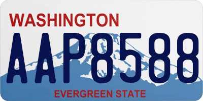 WA license plate AAP8588