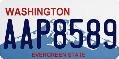 WA license plate AAP8589